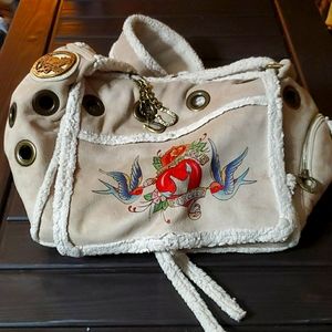 Vintage Ed Hardy Pet Carrier